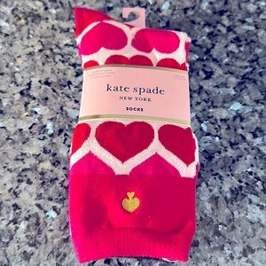 NWT 3 pair Kate Spade ♠️ Valentines socks.